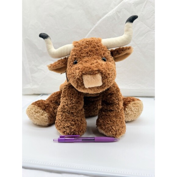 Mary Meyer Flip Flops Bubba Longhorn Brown Bull Cow Plush Stuffed Animal 13" HTF - Picture 6 of 12